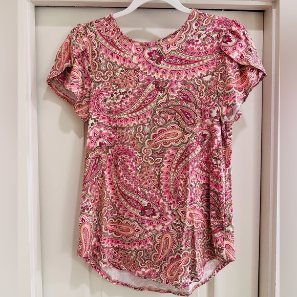 Cupio Tops - Cupio Pink Paisley Blouse